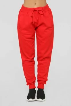 Fashion Nova Stole Your Boyfriend's Oversized Jogger - Red Sweatpants & Joggers