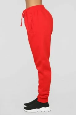 Fashion Nova Stole Your Boyfriend's Oversized Jogger - Red Sweatpants & Joggers