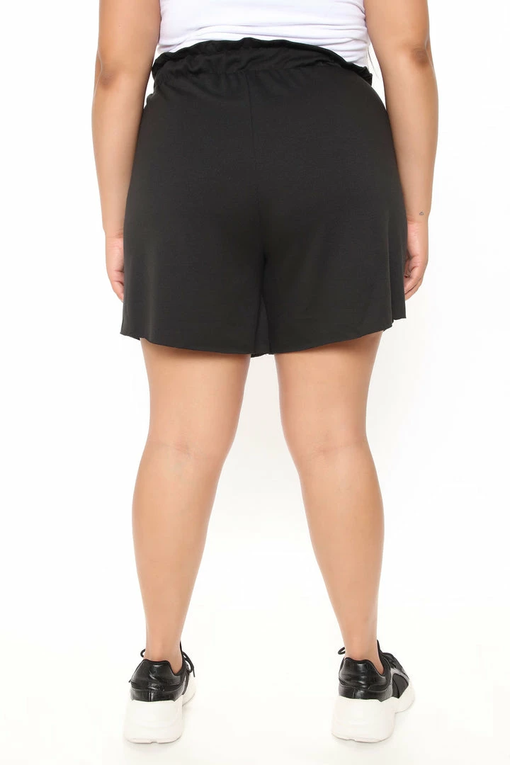 Fashion Nova Chill Dress Code Sweatshort - Black Loungewear Shorts