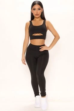 Fashion Nova Loungewear Sets Callin' My Name Legging Set - Black