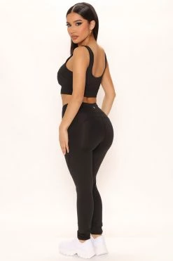 Fashion Nova Loungewear Sets Callin' My Name Legging Set - Black