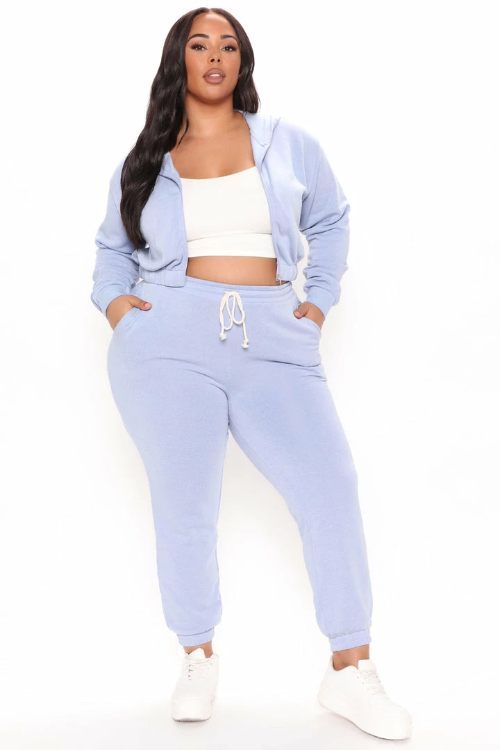 Fashion Nova Sweatpants & Joggers Britney Mix & Match Sweatpants - Light Blue