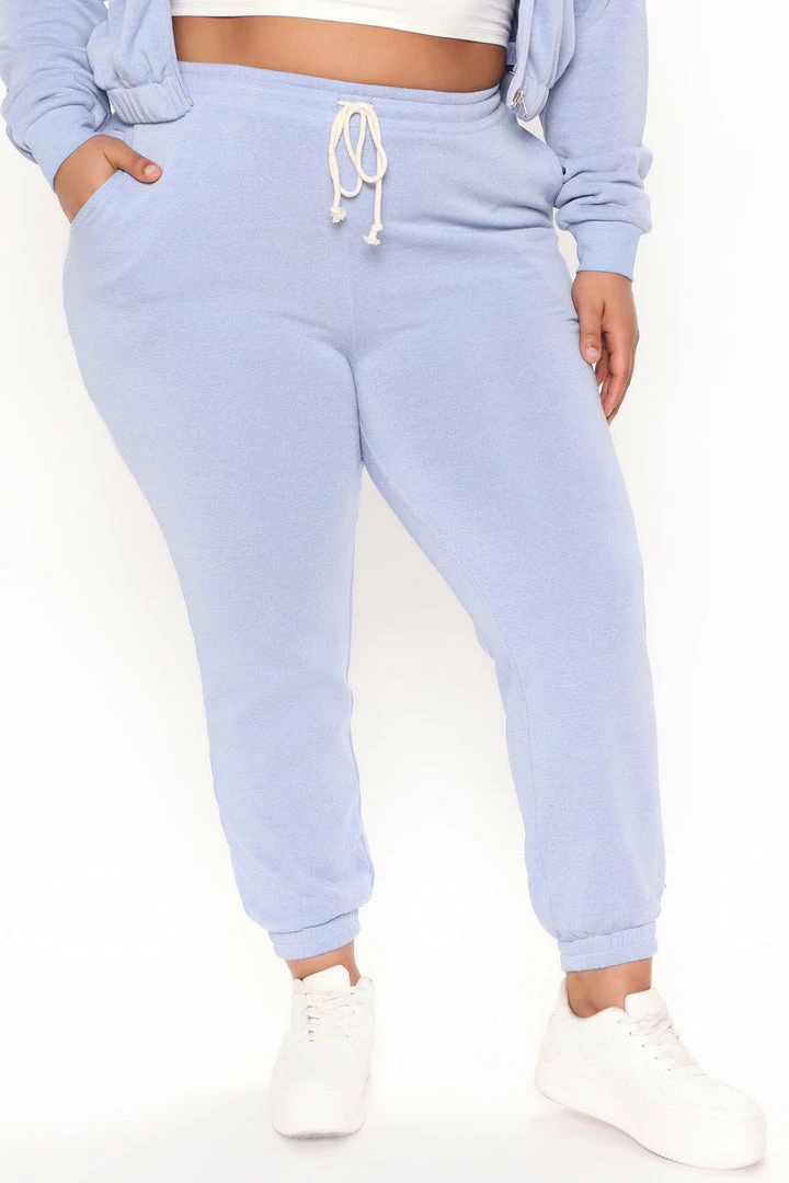 Fashion Nova Sweatpants & Joggers Britney Mix & Match Sweatpants - Light Blue