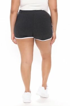 Fashion Nova Play Fun Dolphin Short - Charcoal