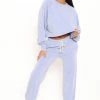 Fashion Nova Sweatpants & Joggers Britney Mix & Match Sweatpants - Light Blue