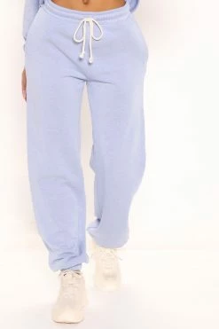 Fashion Nova Sweatpants & Joggers Britney Mix & Match Sweatpants - Light Blue