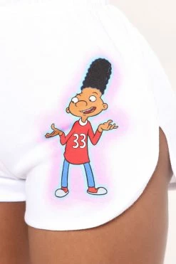 Fashion Nova Loungewear Shorts Seeing Double Gerald Short - White