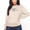 Fashion Nova Boujee Sweatshirt - Taupe