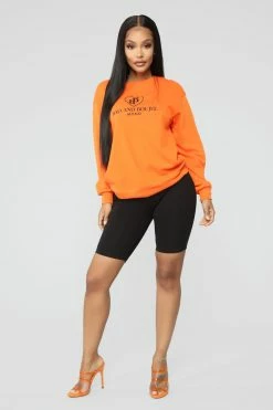 Fashion Nova Hoodies & Sweatshirts Boujee Sweatshirt - Orange