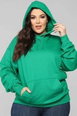 Fashion Nova Hoodies & Sweatshirts Stole Your Boyfriend's Oversized Hoodie - Kelly Green