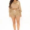 Fashion Nova Loungewear Shorts Care Free Short - Tan