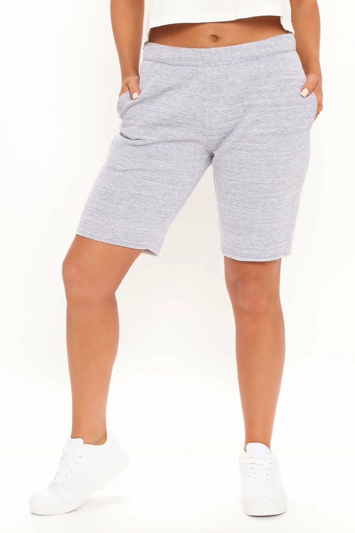 Fashion Nova Loungewear Shorts Call It A Night Sweatshorts - Heather Grey