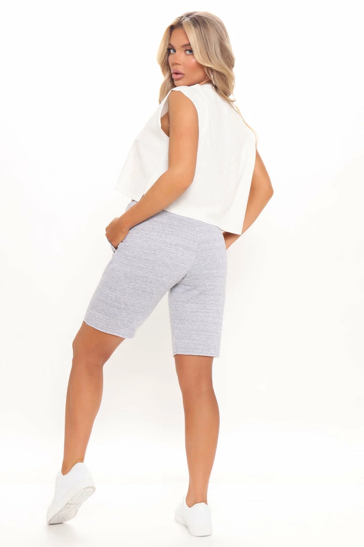 Fashion Nova Loungewear Shorts Call It A Night Sweatshorts - Heather Grey