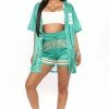 Fashion Nova Loungewear Shorts Springfield Simpsons Jersey Short - Green