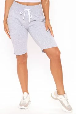 Fashion Nova Loungewear Shorts Early Mornings Sweatshorts - Heather Grey