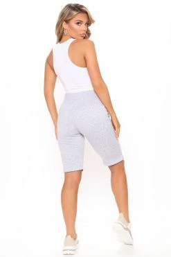 Fashion Nova Loungewear Shorts Early Mornings Sweatshorts - Heather Grey