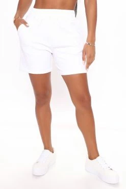 Fashion Nova Loungewear Shorts Lounge With Me Sweatshorts - White