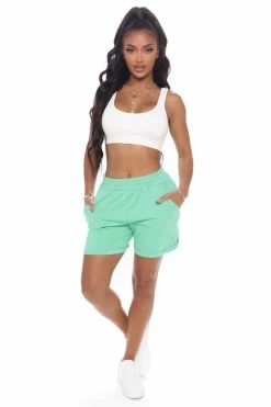 Fashion Nova Lounge With Me Sweatshorts - Sage