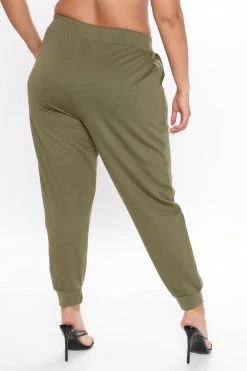 Fashion Nova Step Your Game Up Distressed Lounge Joggers - Olive Sweatpants & Joggers