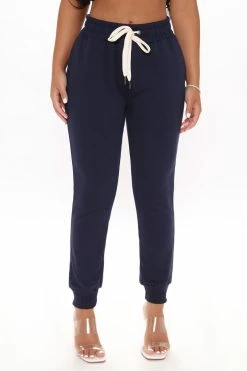 Fashion Nova Sweatpants & Joggers Easy As Can Be Basic Joggers - Navy