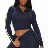 Fashion Nova Loungewear Sets Work Or Pleasure Lounge Biker Short Set - Navy