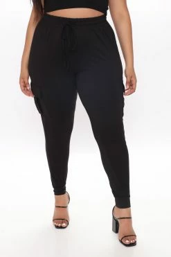 Fashion Nova Back To Better Cargo Jogger - Black