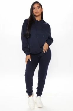 Fashion Nova Look Again Hoodie - Navy Hoodies & Sweatshirts
