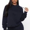 Fashion Nova Look Again Hoodie - Navy Hoodies & Sweatshirts