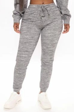 Fashion Nova Look Again Joggers - Charcoal