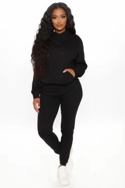 Fashion Nova Look Again Hoodie - Black