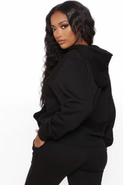 Fashion Nova Look Again Hoodie - Black