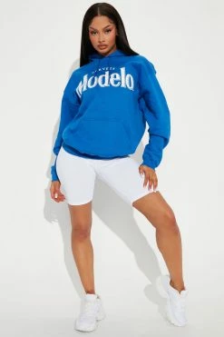 Fashion Nova Modelo Mexico Hoodie - Blue Hoodies & Sweatshirts