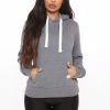 Fashion Nova Relaxed Vibe Solid Hoodie - Heather Grey