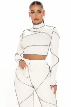 Fashion Nova Mutual Feelings Jogger Set - White Loungewear Sets
