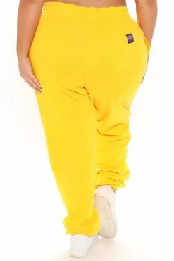 Fashion Nova NBA On The Rebound Lakers Sweatpants - Yellow Sweatpants & Joggers