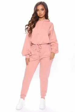 Fashion Nova Latest And Greatest French Terry Jogger - Mauve Sweatpants & Joggers