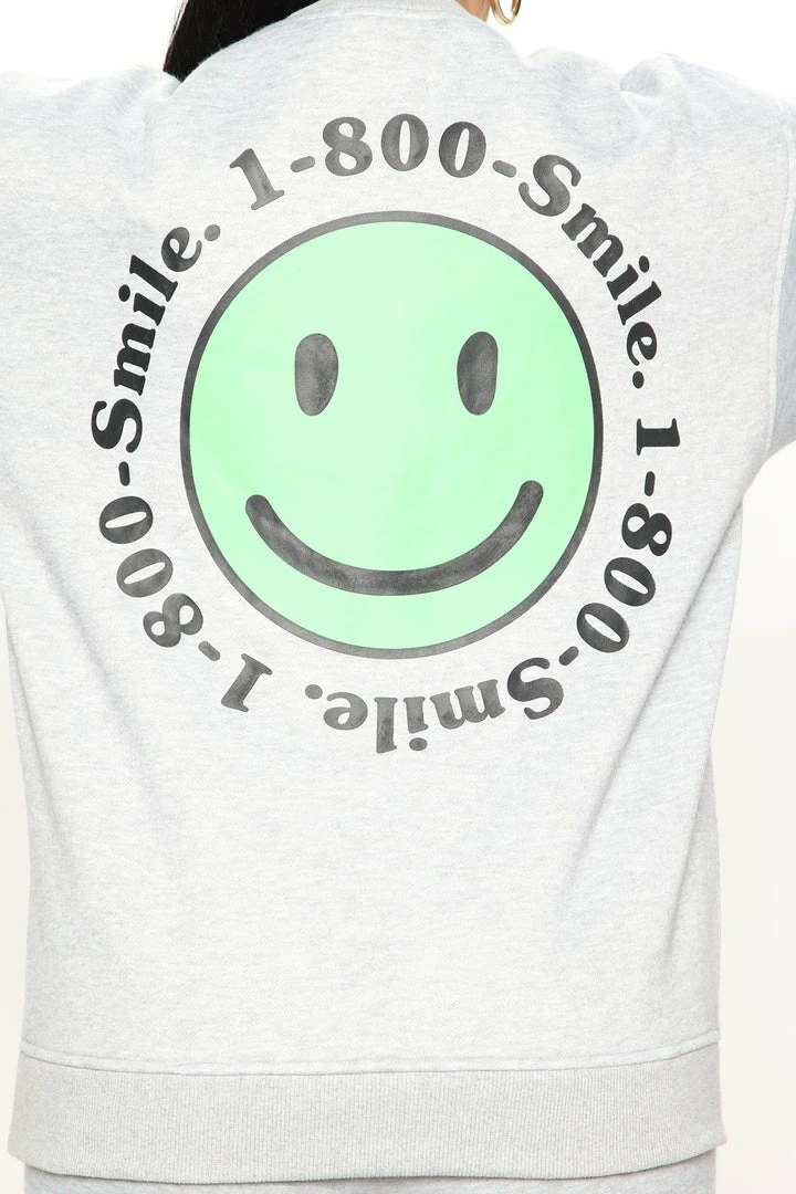 Best reviews of ๐ Fashion Nova Hoodies & Sweatshirts 1 800 Smile Happy Face Sweatshirt - Heather Grey ๐คฉ 6 Fashion Nova Hoodies & Sweatshirts 1 800 Smile Happy Face Sweatshirt - Heather Grey