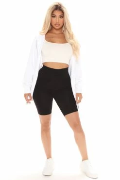 Fashion Nova Stole Your Boyfriend's Oversized Zip Up Hoodie - White