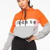 Fashion Nova Hoodies & Sweatshirts Finesse Windbreaker - Orange/combo