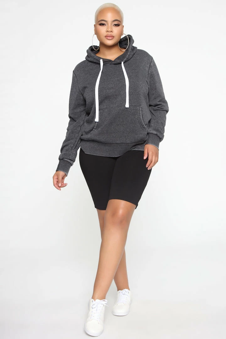 Fashion Nova Sweet Dreams Mineral Wash Hoodie - Charcoal Hoodies & Sweatshirts