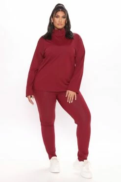 Fashion Nova The West Lounge Set - Burgundy Loungewear Sets