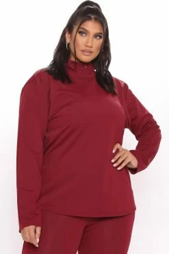 Fashion Nova The West Lounge Set - Burgundy Loungewear Sets