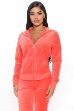 Fashion Nova Loungewear Sets The Original Trendsetter Velour Set - Orange