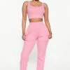 Fashion Nova Loungewear Sets Through The Late Night Jogger Set - Pink