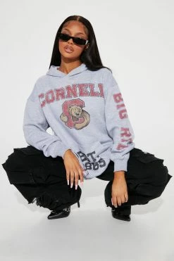 Fashion Nova Hoodies & Sweatshirts Cornell Hoodie - Heather Grey