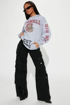 Fashion Nova Hoodies & Sweatshirts Cornell Hoodie - Heather Grey