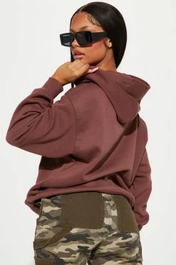 Fashion Nova Hoodies & Sweatshirts Brown University Washed Hoodie - Brown