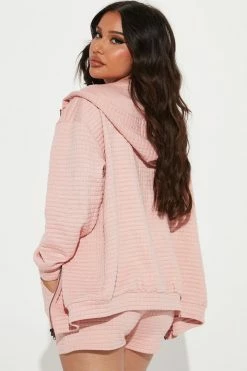 Fashion Nova Comfort Me 3 Piece Short Set - Pink Loungewear Sets