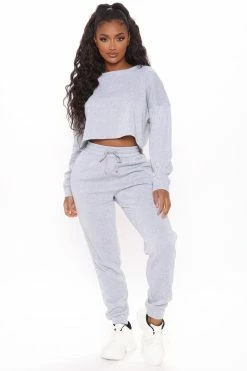 Fashion Nova Sweatpants & Joggers Like A Champ Jogger - Heather Grey