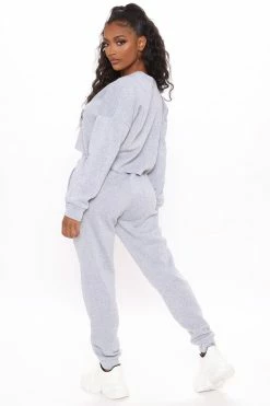 Fashion Nova Sweatpants & Joggers Like A Champ Jogger - Heather Grey